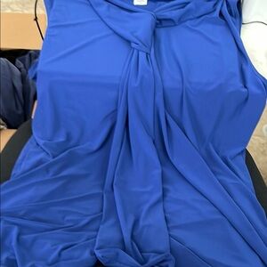 Elegant Blue Draped Top